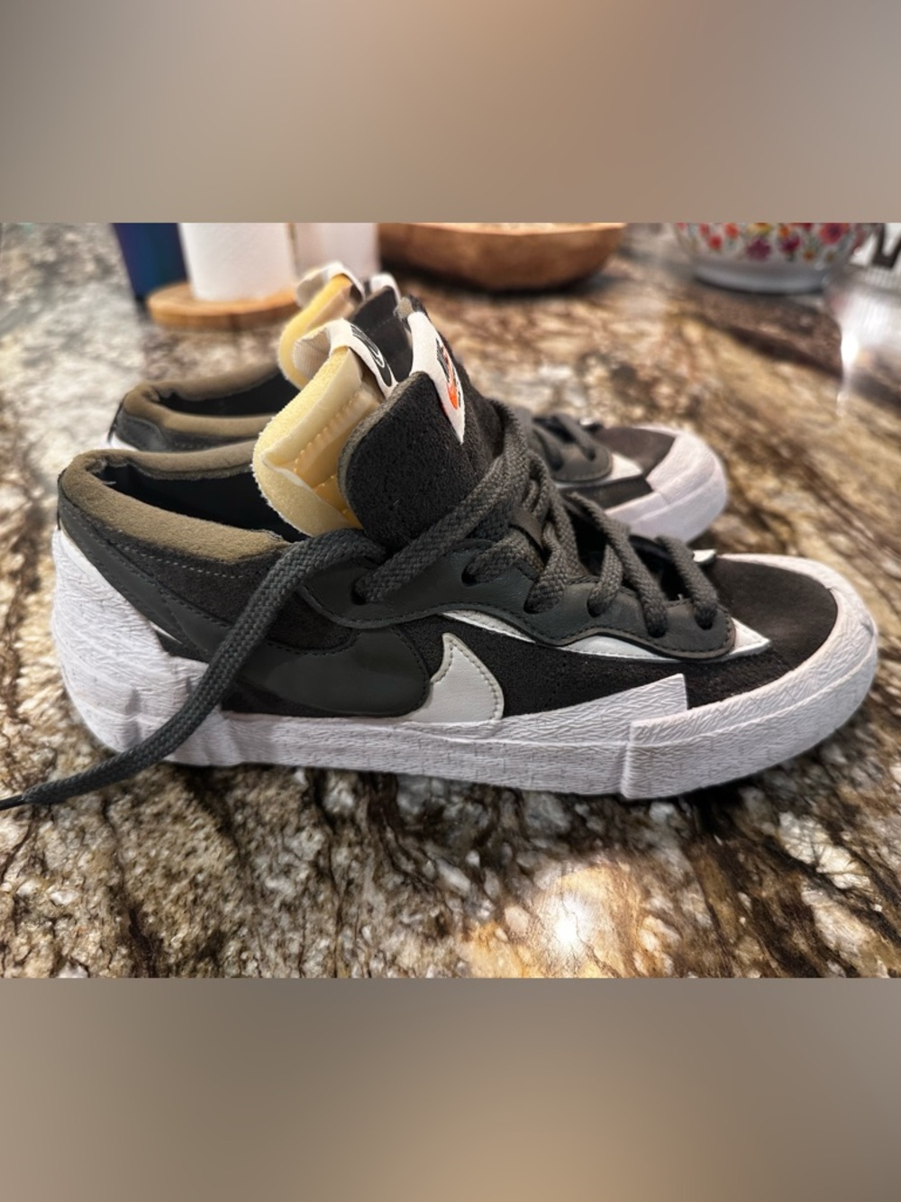 Nike Mens Blazer Low DD1877 002 Sacai - Iron Grey